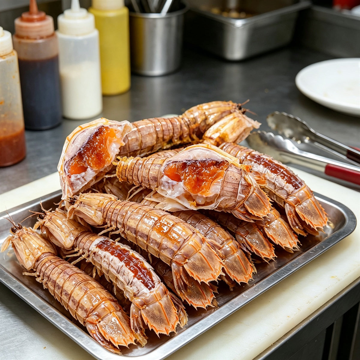 Fresh Split Open Mantis Shrimp