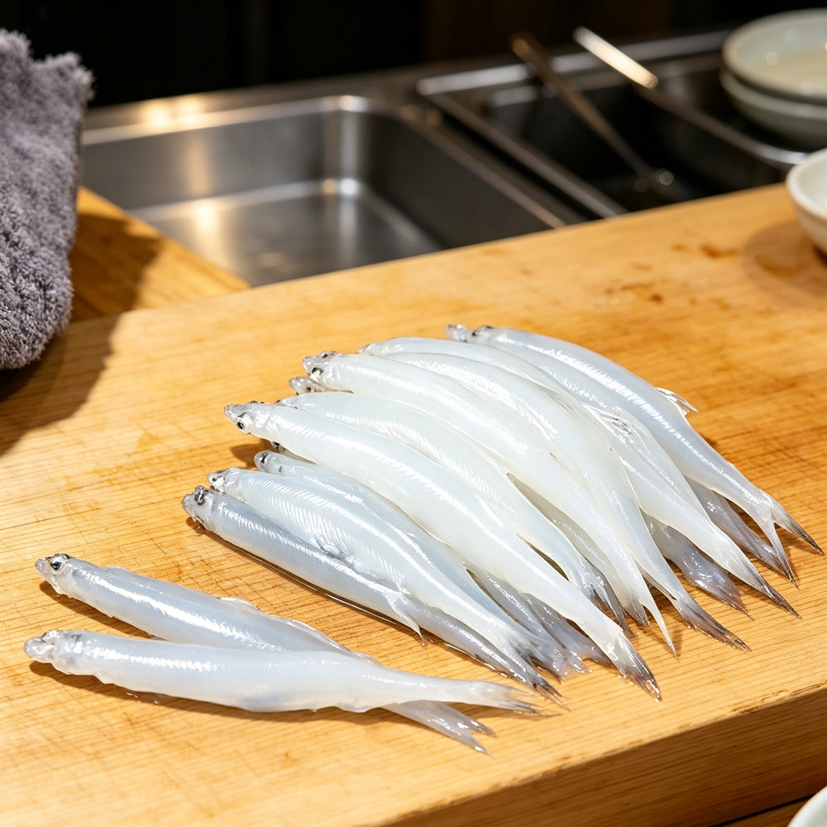 Fresh Whole Silver Icefish Whitebait